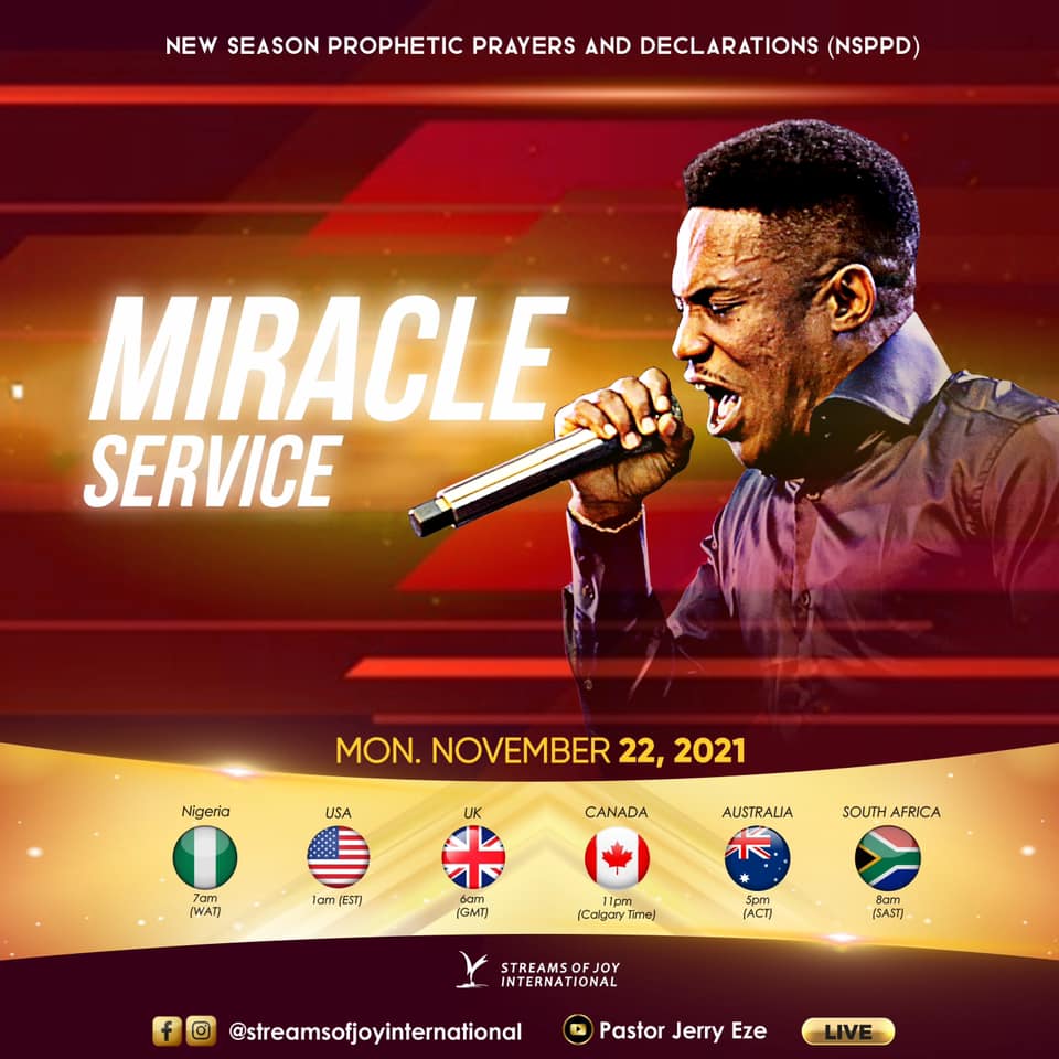 NSPPD Live 22 November 2021 Ministering Pastor Jerry Eze